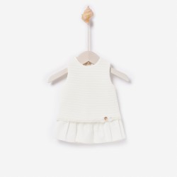 VESTIDO JERSEY 09148 CON POPELIN EN EL BAJO AMANECER PAZ ROD