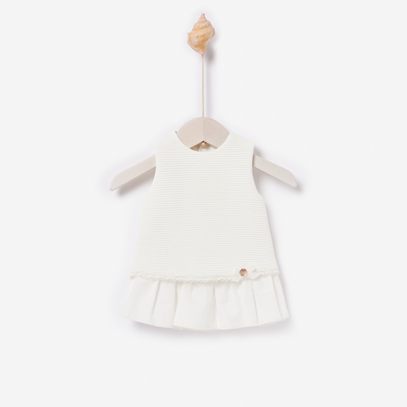 VESTIDO JERSEY 09148 CON POPELIN EN EL BAJO AMANECER PAZ ROD