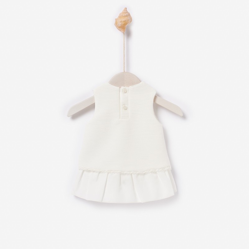VESTIDO JERSEY 09148 CON POPELIN EN EL BAJO AMANECER PAZ ROD
