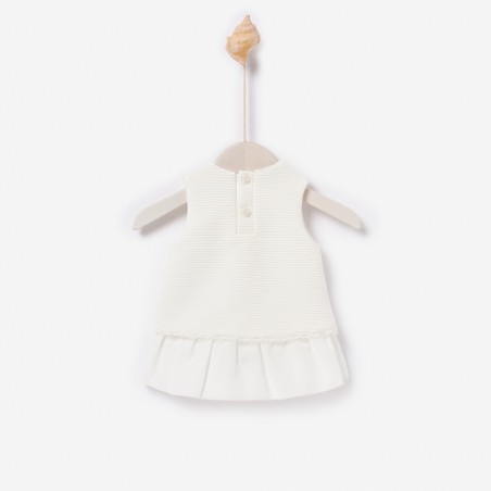 VESTIDO JERSEY 09148 CON POPELIN EN EL BAJO AMANECER PAZ ROD