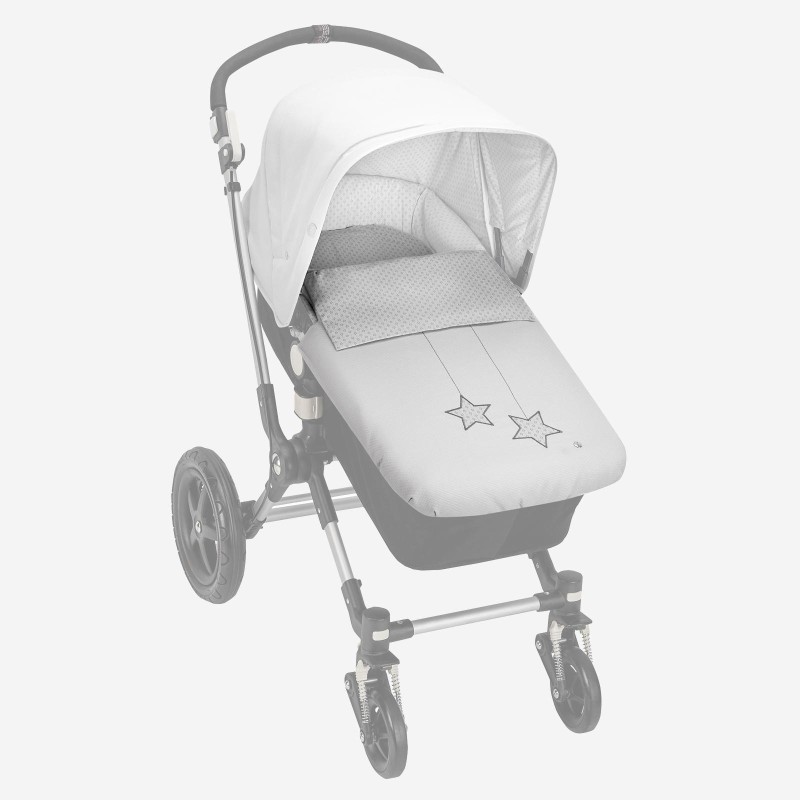 Colcha y saco base para carrito de la colección estelar de Paz Rodriguez