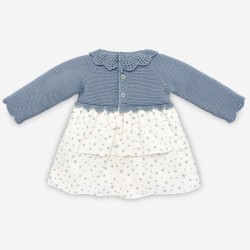 Vestido puntotela con estrellitas en la falda colección Cielo Paz Rodriguez. Ref. 20011 2