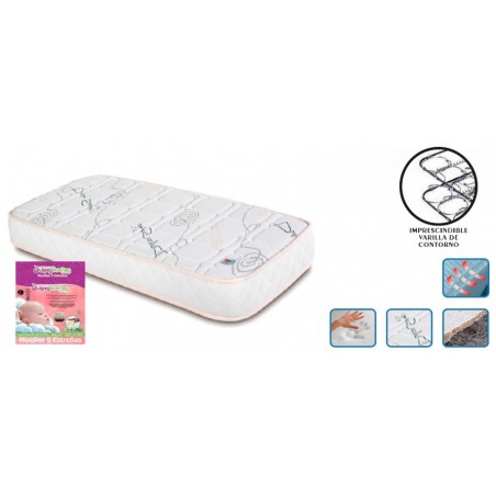 Colchón de muelles 5* Viscolastica para cuna de 120x60