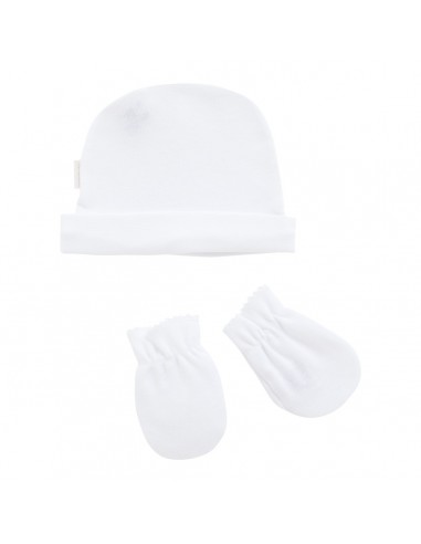 Gorro y manoplas bebé recién nacido Cambrass - Blanco