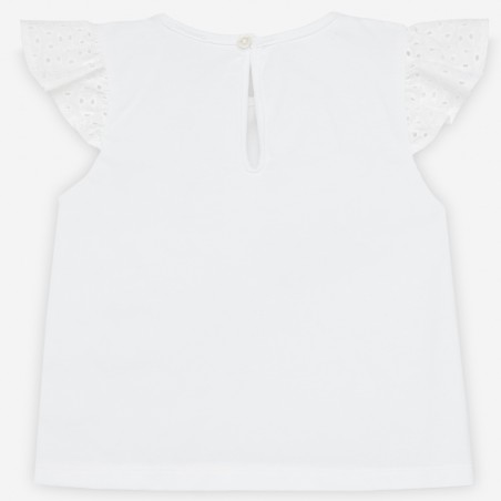 CAMISETA NIÑA CON FLORES COLECCION ISCHIA  PAZ RODRIGUEZ Ref. 29412
