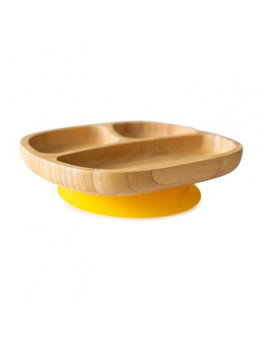PLATO DE BAMBÚ CON 3 COMPARTIMENTOS ECOLÓGICO RASCALS