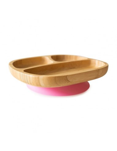 PLATO DE BAMBÚ CON 3 COMPARTIMENTOS ECOLÓGICO RASCALS
