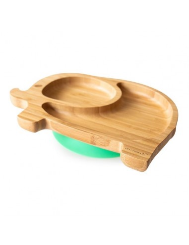 PLATO DE BAMBÚ CON 3 COMPARTIMENTOS ECOLÓGICO RASCALS