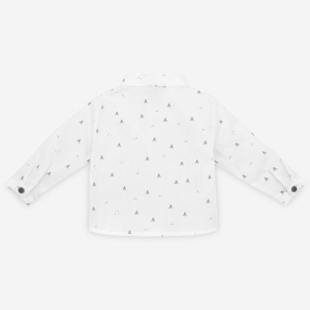CAMISA NIÑO CUELLO MAO PRADERA 35157 PAZ RODRIGUEZ Estampado abetos