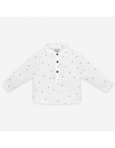 CAMISA NIÑO CUELLO MAO PRADERA 35157 PAZ RODRIGUEZ Estampado abetos